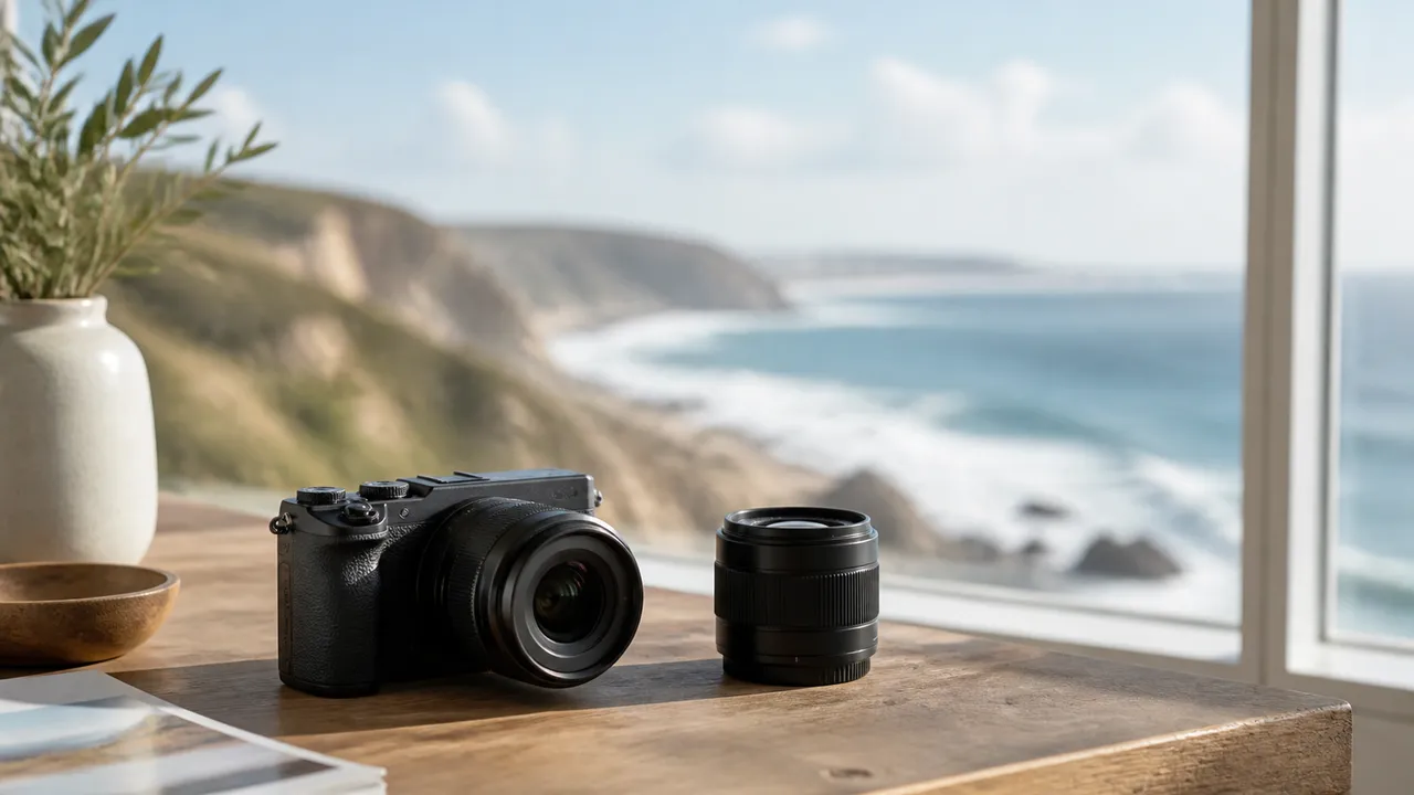 Imagem editorial de câmaras fotográficas e equipamento para começar